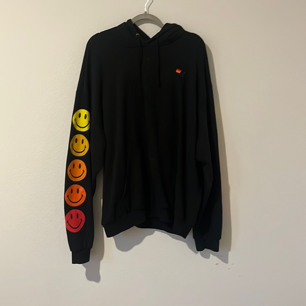 NEW STYLE AVIATOR NATION SMILEY SUNSET PULLOVER HOODIE